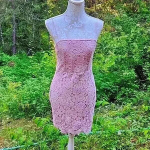 Lulus Lace link spaghetti strap dress party dance